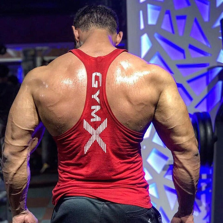Gilet de Fitness pour Homme, Maillot Ajusté d'Exercice Musculaire, Haut à Séchage Rapide, Combinaison de Fitness, Entraînement Musculaire, Sans Manches