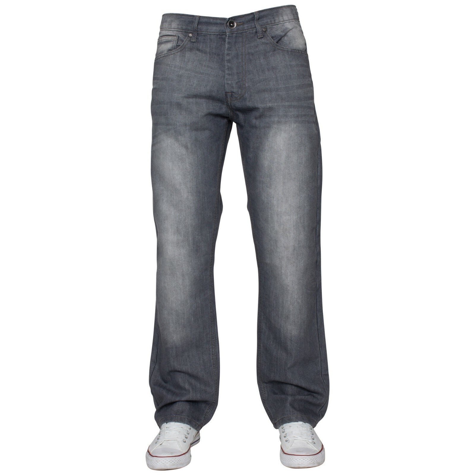 Mens Regular Fit Jeans Straight Leg Denim Trouser Pants Big Tall All Waist Sizes