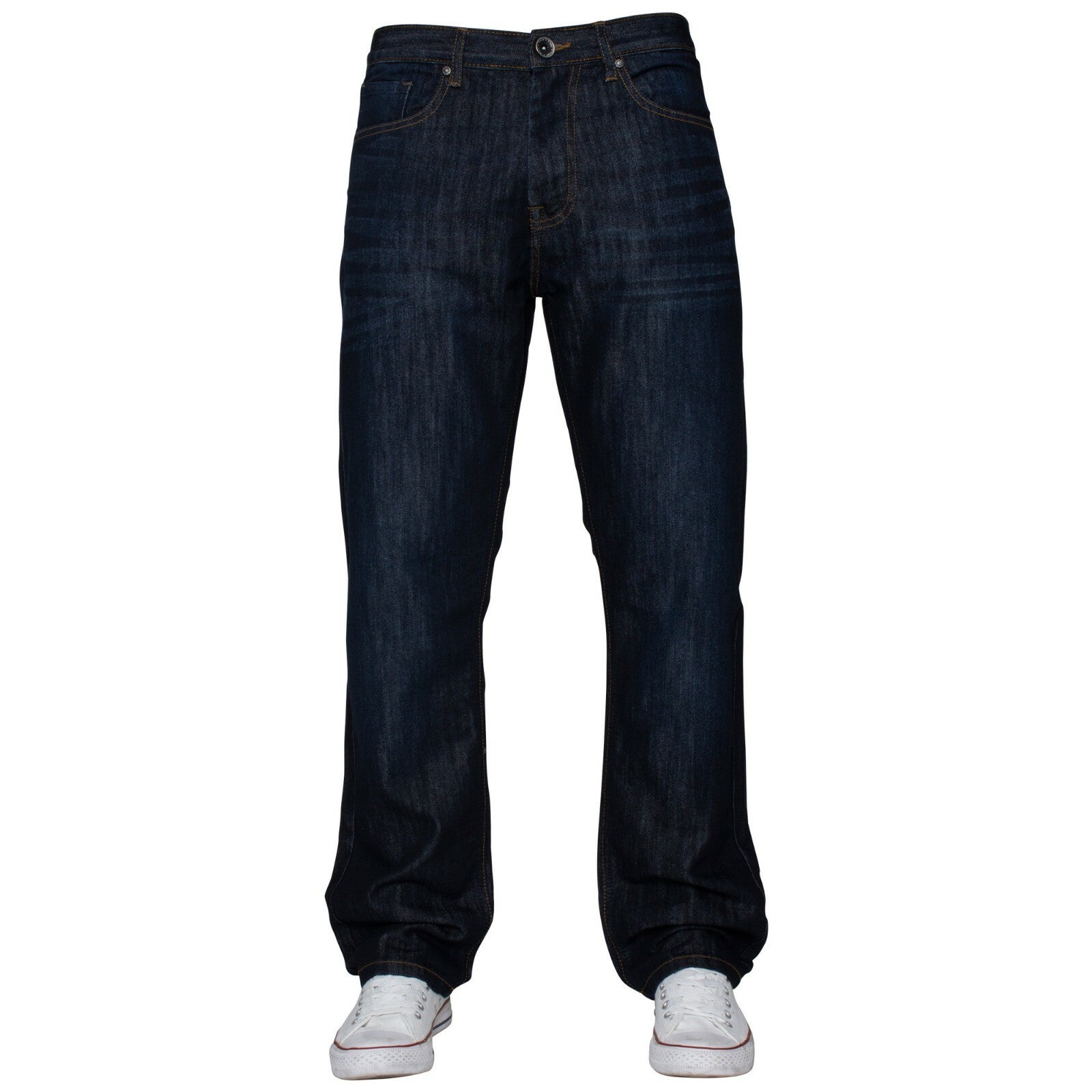 Mens Regular Fit Jeans Straight Leg Denim Trouser Pants Big Tall All Waist Sizes