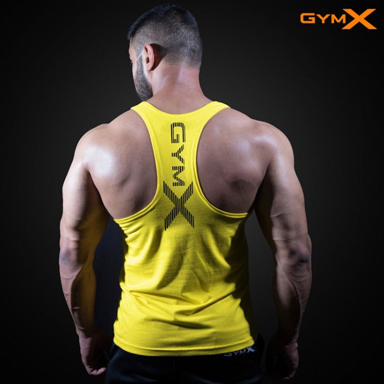Gilet de Fitness pour Homme, Maillot Ajusté d'Exercice Musculaire, Haut à Séchage Rapide, Combinaison de Fitness, Entraînement Musculaire, Sans Manches