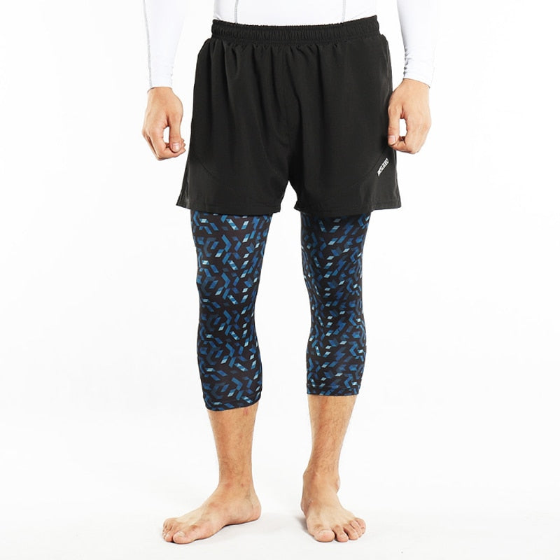 Quick Dry Mens Sports 3 Running Shorts Active Training Exercise Jogging 2 IN 1 Shorts With Longer Liner 4 Colors-in Running Shorts from Sports