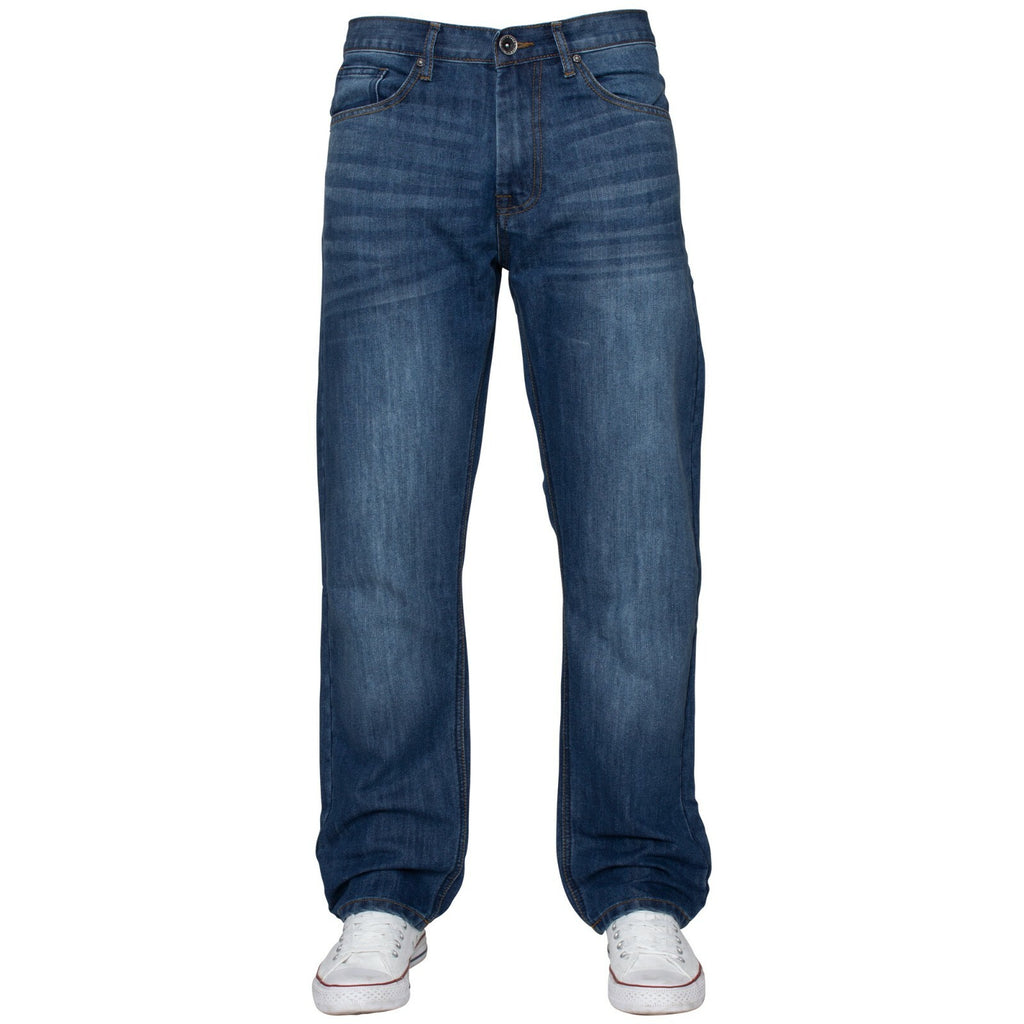 Mens Regular Fit Jeans Straight Leg Denim Trouser Pants Big Tall All Waist Sizes