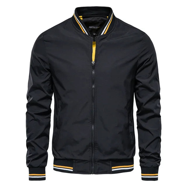 Brand Print Baseball Jacket Men Casual Stand Collar Bomber Mens Jackets Autumn High Quality Slim Fit Jackets For Men