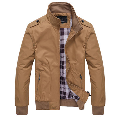 Herrenjacken Frühling Herbst Freizeit Mäntel Einfarbige Herren Sportbekleidung Stehkragen Slim Jacken Herren Bomberjacken 4XL