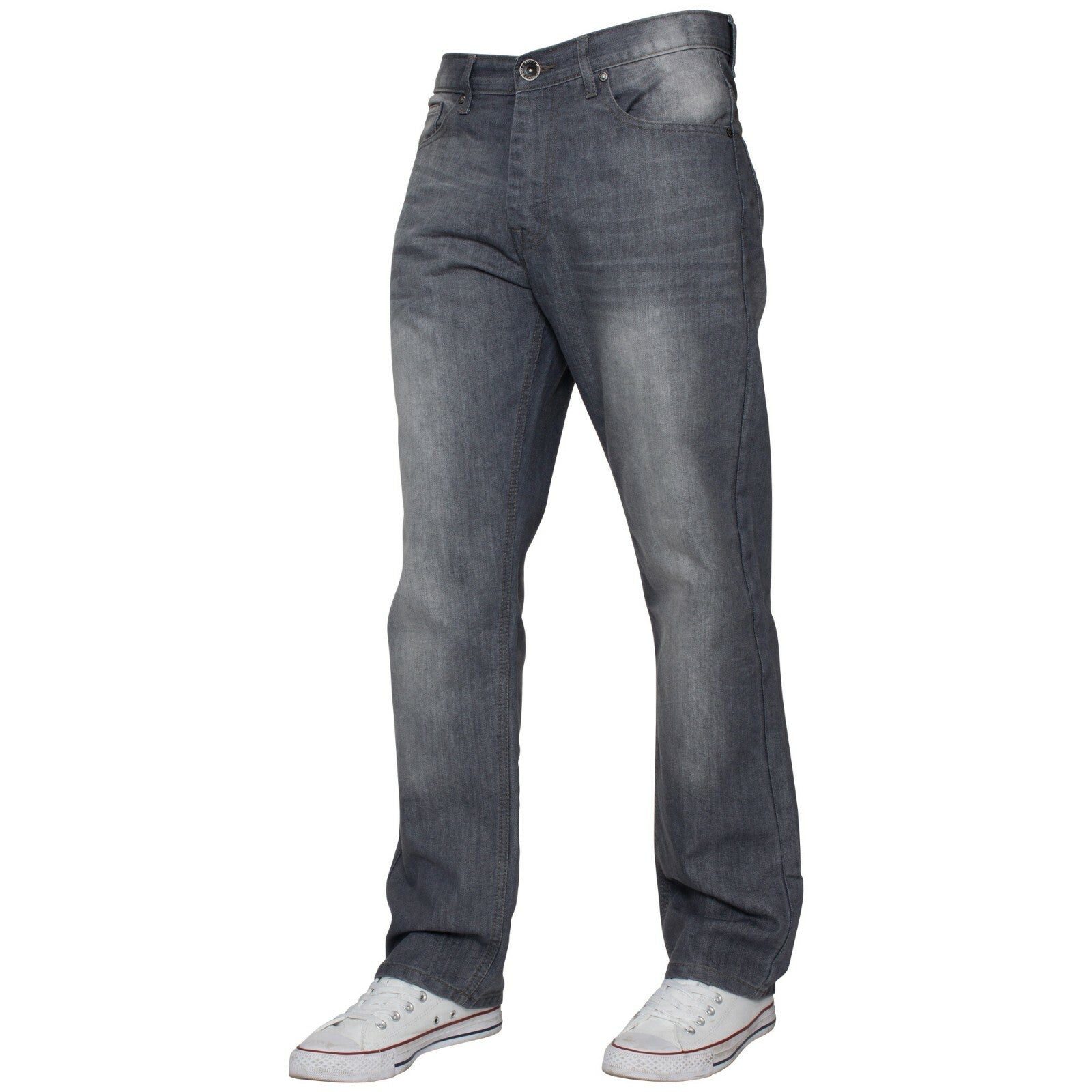 Mens Regular Fit Jeans Straight Leg Denim Trouser Pants Big Tall All Waist Sizes