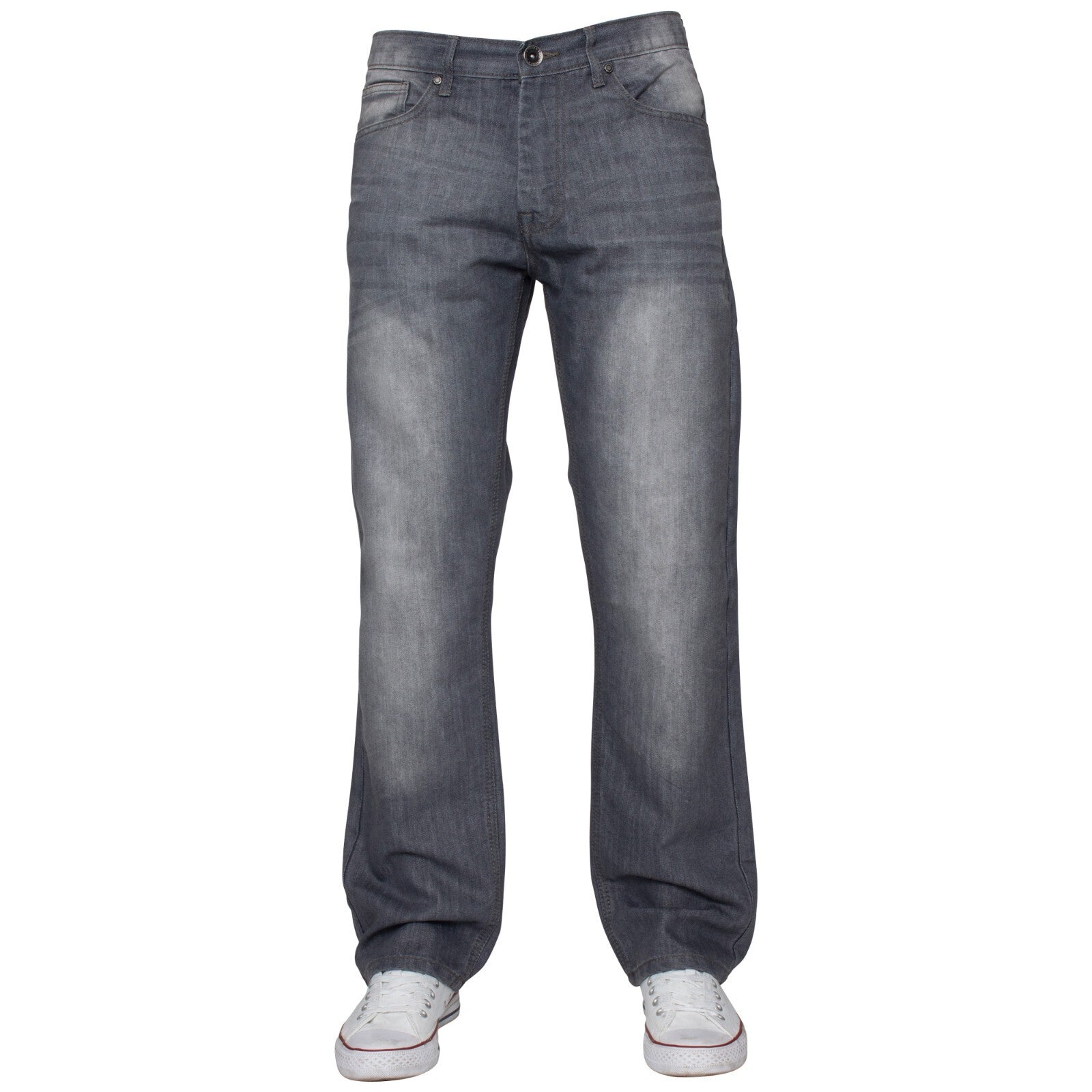 Mens Regular Fit Jeans Straight Leg Denim Trouser Pants Big Tall All Waist Sizes
