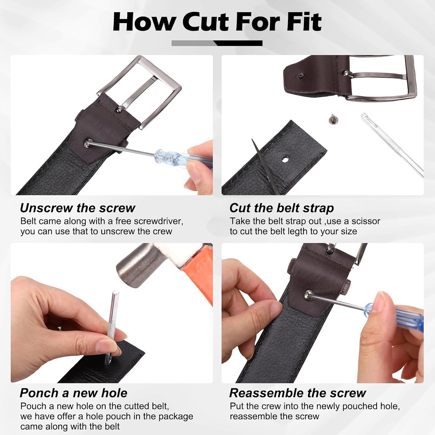 2 Pieces Leather Belts for Mens, Men Black Brown Leather Belt Men'S Belts Jeans Suit Trouse Belt for Business Dress Casual