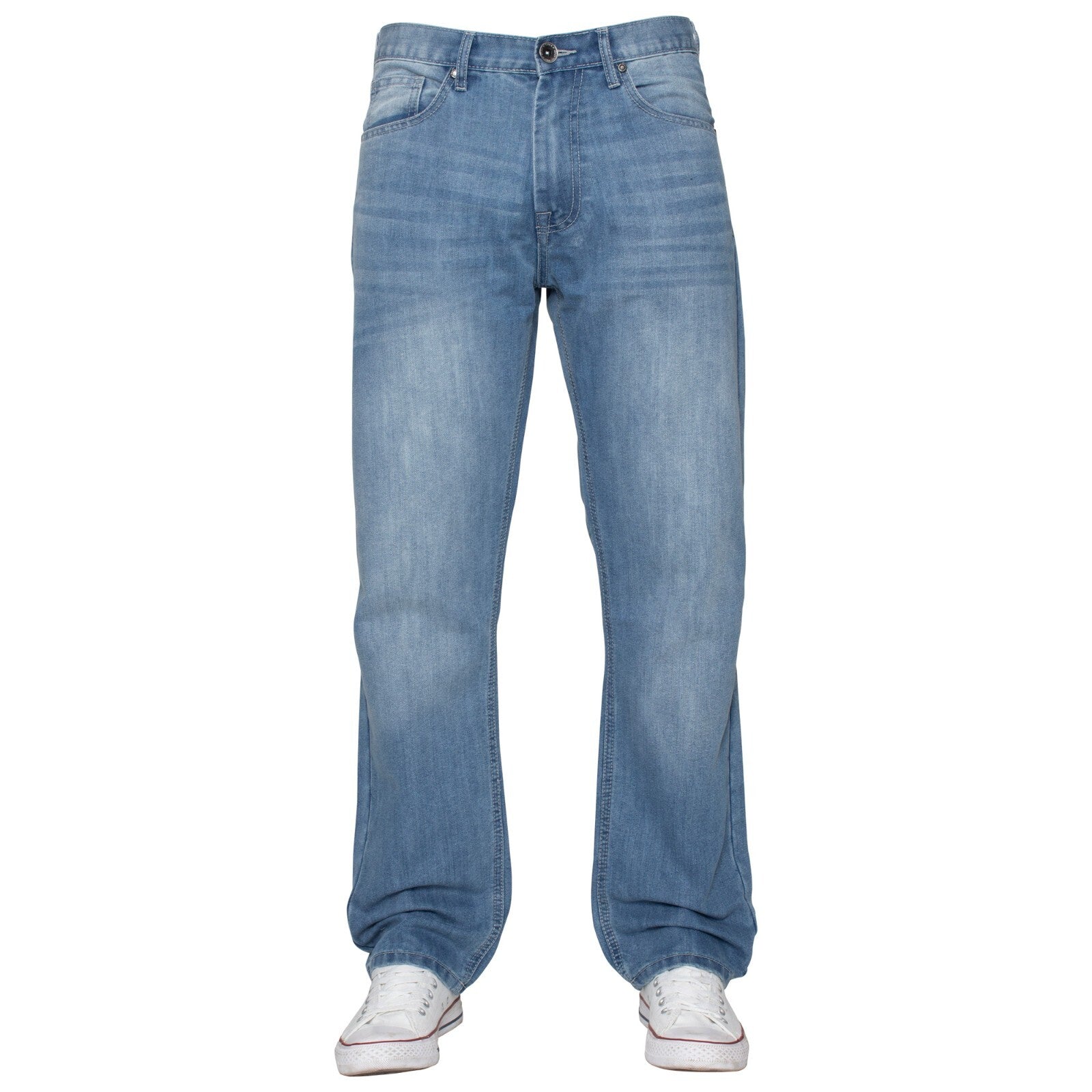 Mens Regular Fit Jeans Straight Leg Denim Trouser Pants Big Tall All Waist Sizes