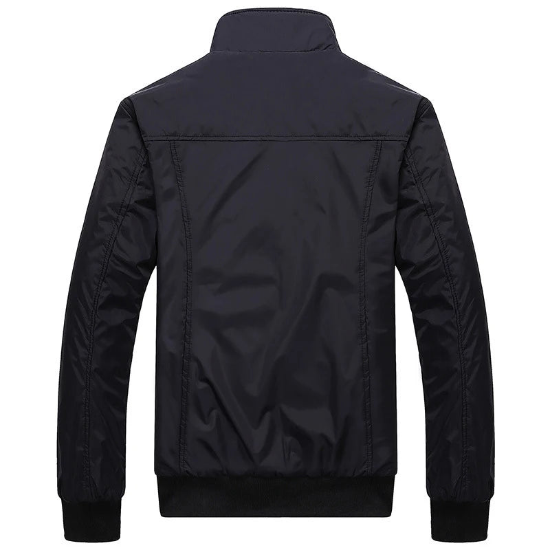 Herrenjacken Frühling Herbst Freizeit Mäntel Einfarbige Herren Sportbekleidung Stehkragen Slim Jacken Herren Bomberjacken 4XL