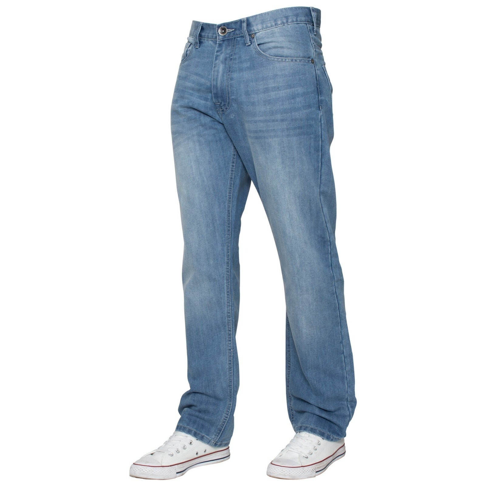Mens Regular Fit Jeans Straight Leg Denim Trouser Pants Big Tall All Waist Sizes
