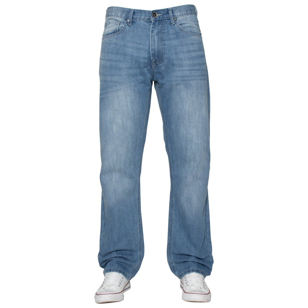 Mens Regular Fit Jeans Straight Leg Denim Trouser Pants Big Tall All Waist Sizes