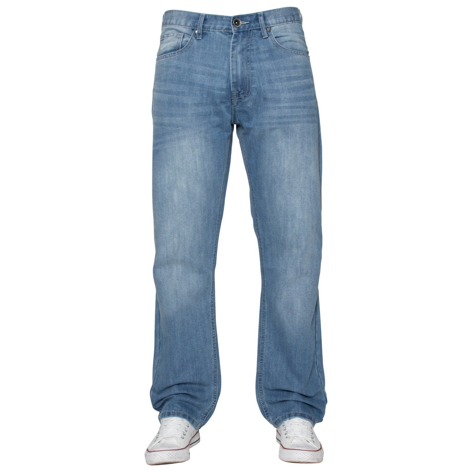 Mens Regular Fit Jeans Straight Leg Denim Trouser Pants Big Tall All Waist Sizes