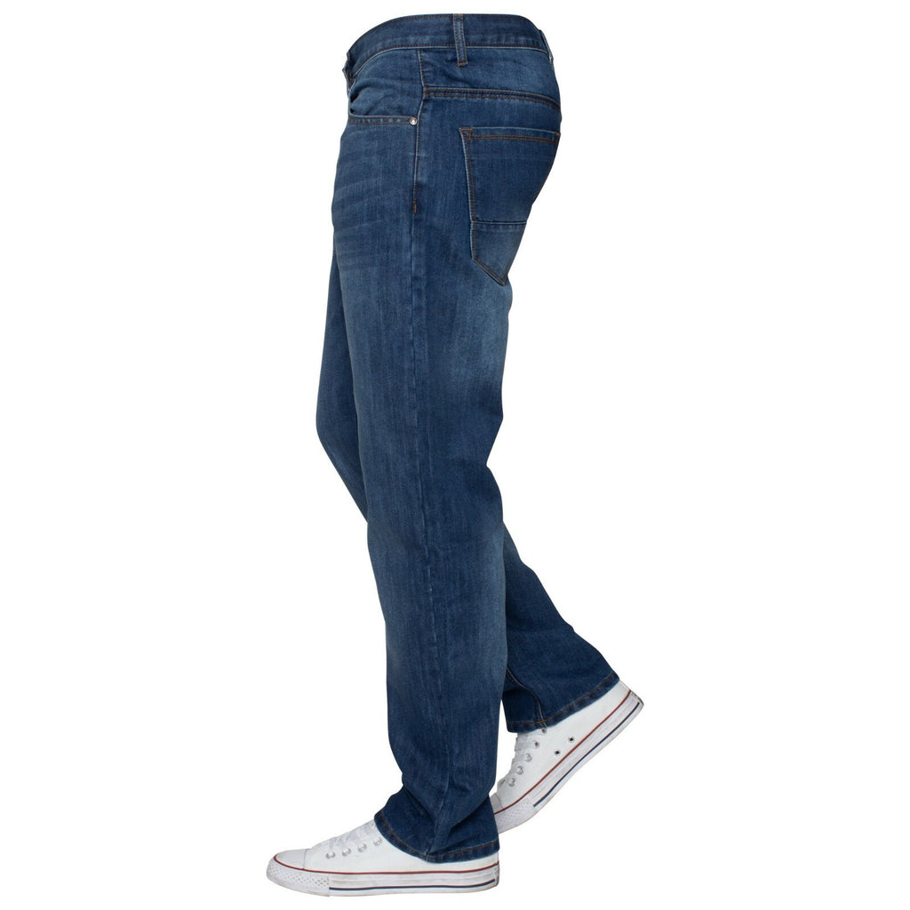 Mens Regular Fit Jeans Straight Leg Denim Trouser Pants Big Tall All Waist Sizes